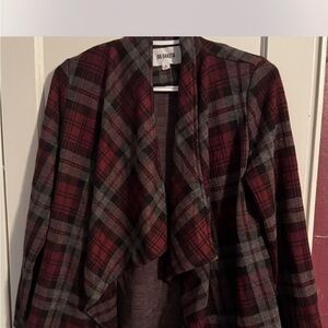 BB Dakota Checkered Open Front Coat